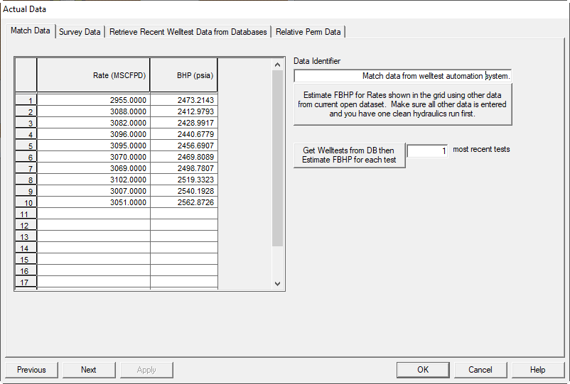 Inputs Match Data